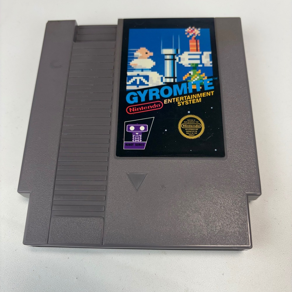 Nintendo Gyromite NES Game Gray Robot Series R.O.B. Vintage Cartridge 1985